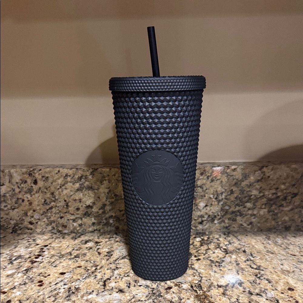 Starbucks Matte Black Studded Tumbler with Straw 24oz